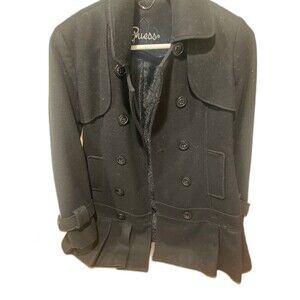 Guess winter black pleated skirt coat M